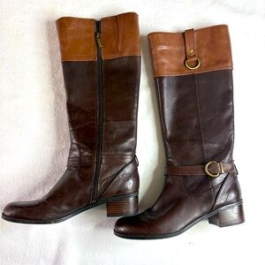 Bandolino Brown Leather Knee-High Boots size 8